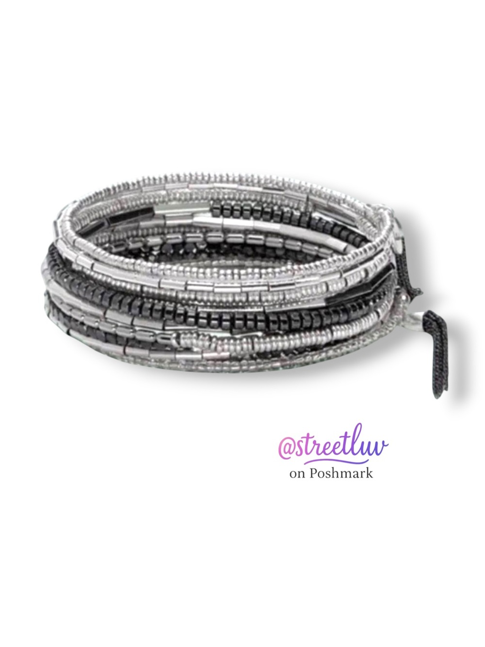 Stella & Dot Celine Wrap Silver Bracelet